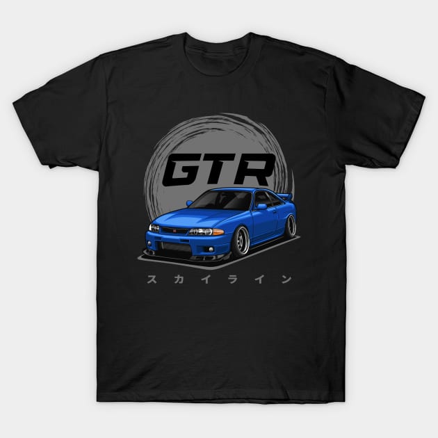 Skyline GTR R33 (Blue) T-Shirt by Jiooji Project